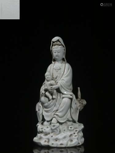 Dehua White Porcelain Statue of Seated Avalokitesvara
