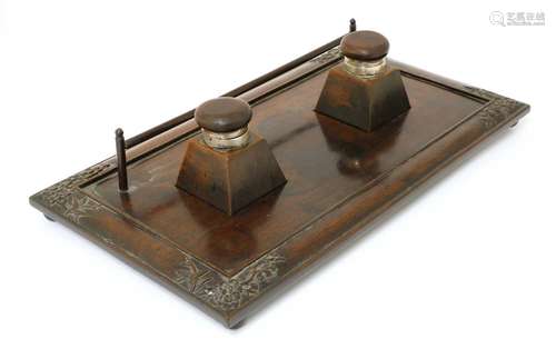 A Chinese hardwood inkstand,