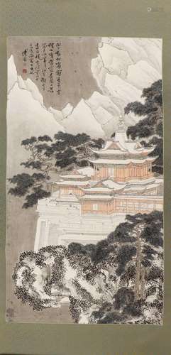 A Chinese hanging scroll,