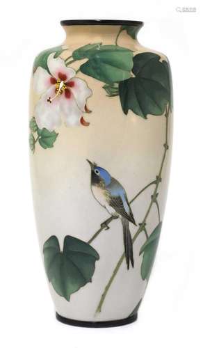 A Japanese cloisonné vase,