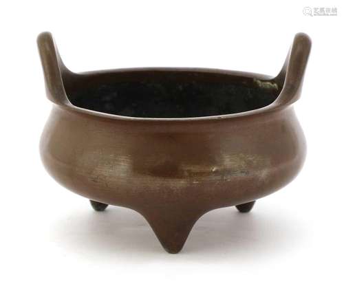 A Chinese bronze incense burner,