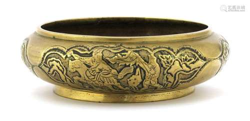 A Chinese bronze incense burner,