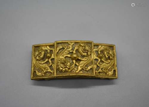 Gilt Bronze Mythical Beast Belt Clasp