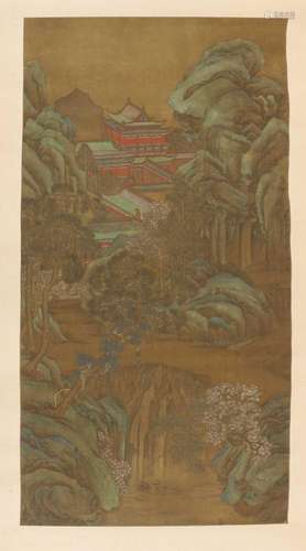 A Chinese hanging scroll,