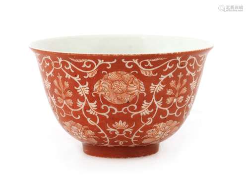 A Chinese iron red-glazed bowl,