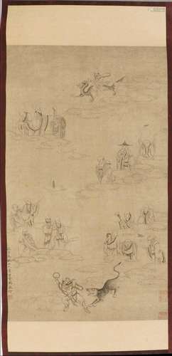 A Chinese hanging scroll,