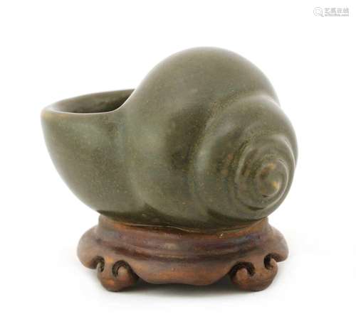 A Chinese tea-glazed waterpot,