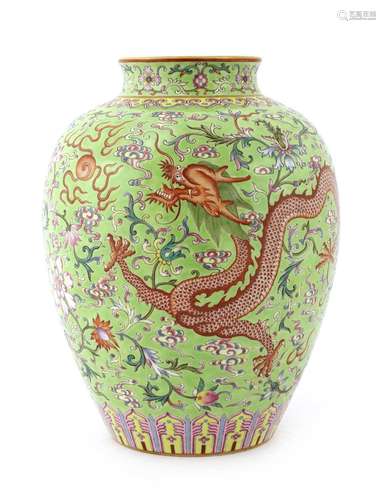 A Chinese famille rose jar,