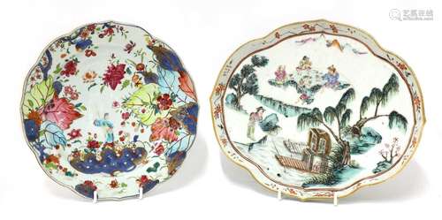 A Chinese famille rose tray,