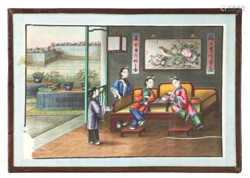 A collection of eleven Chinese pith paper paintings,