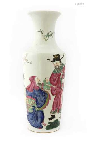 A Chinese famille rose vase,