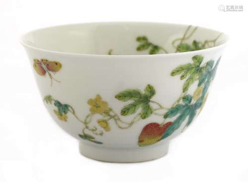 A Chinese famille rose 'balsam pear' bowl,