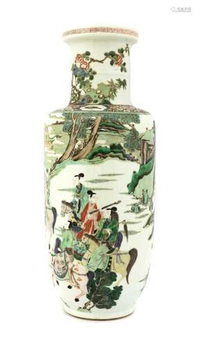 A Chinese famille verte vase,