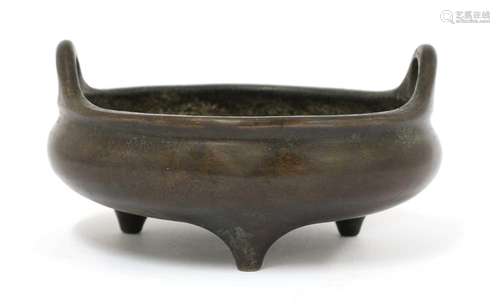 A Chinese bronze incense burner,