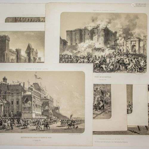 « PARIS DANS SA SPLENDEUR. HISTOIRE » (c. 1860). 10 Planches...