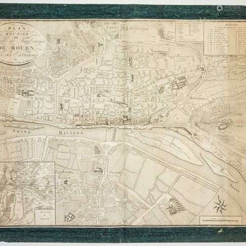 SEINE-MARITIME. « PLAN ROUTIER de la Ville et Faubourg de RO...