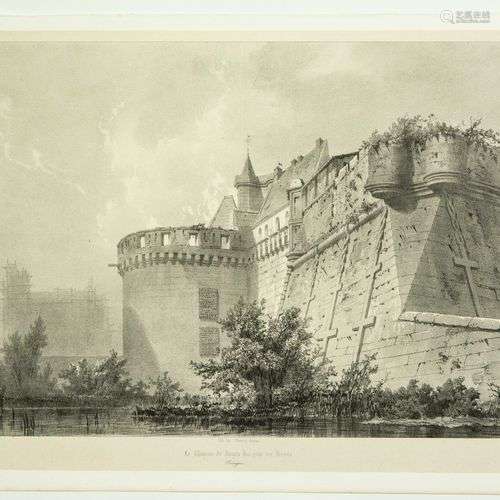 LOIRE ATLANTIQUE. 1845 : « Le Château de NANTES, vue prise d...