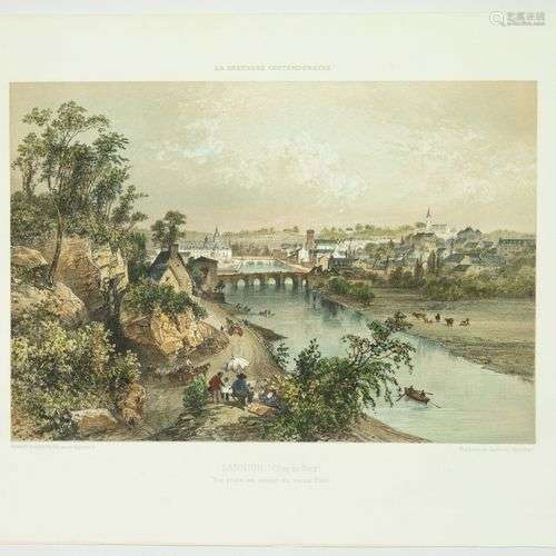 LANNION (Côtes du Nord) « Vue prise en amont du vieux Pont. ...