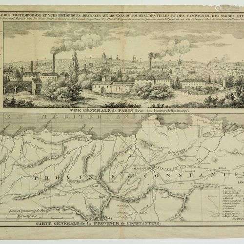 PARIS & PROVINCE DE CONSTANTINE (Algérie). 1837. Supplément ...