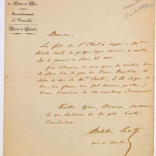 COMTE (Achille-Joseph) Naturaliste, Professeur, Maire. (Gren...