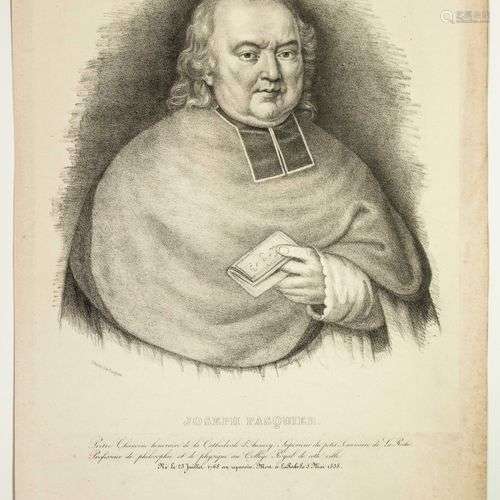 Joseph PASQUIER, Prêtre Chanoine de la Cathédrale d’ANNECY, ...