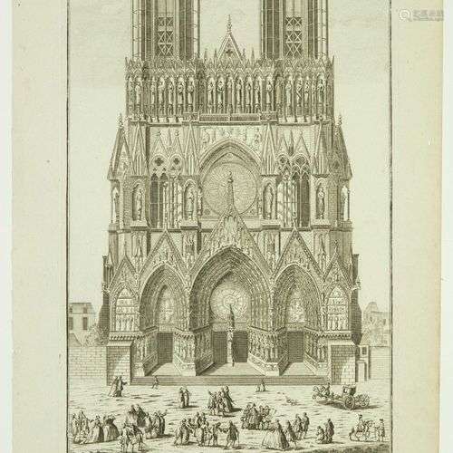 MARNE. « Vue du Portail de l’Église Cathédrale de REIMS. » B...