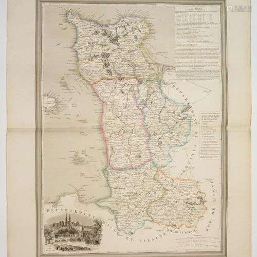 Carte : « Département de LA MANCHE . » Atlas des Département...