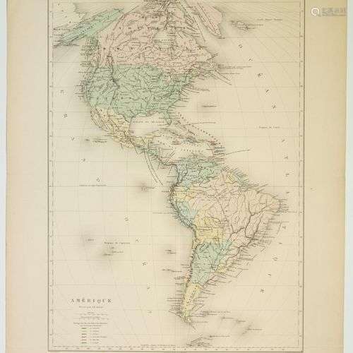 Carte de l’«AMÉRIQUE» dressé par Auguste-Henri DUFOUR (1789-...