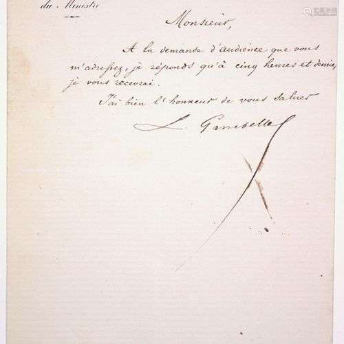 Léon GAMBETTA (Cahors 1838 – 1882) Membre du Gouvernement de...