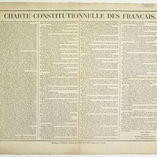 Retour de LOUIS XVIII. 1814. LILLE. « CHARTE CONSTITUTIONNEL...