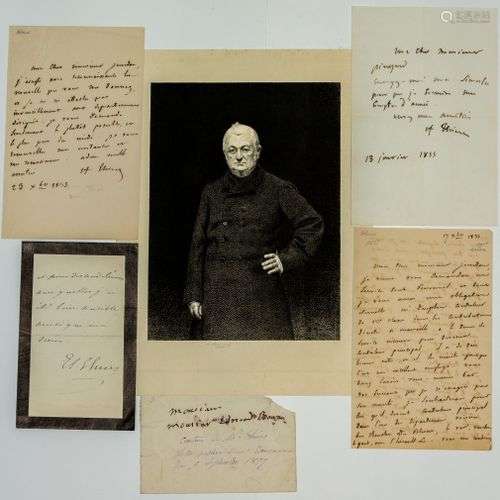 Adolphe THIERS. 4 Lettres autographes signées (dont 1 de sa ...