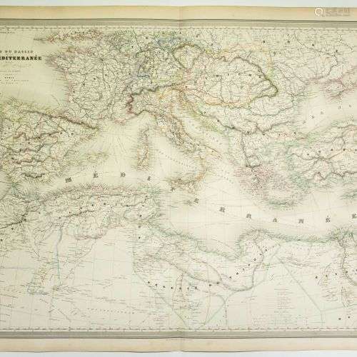 « Carte du BASSIN DE LA MER MEDITERRANÉE » dressée par A. H....