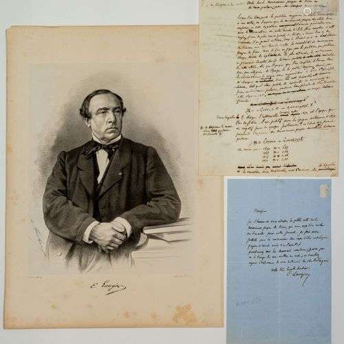 Ernest LAUGIER, Astronome. (1812 – 1872) - 1 lettre autograp...