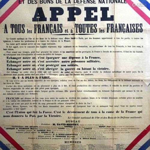 « COMITÉ NATIONAL DE L’OR et des Bons de la Défense National...