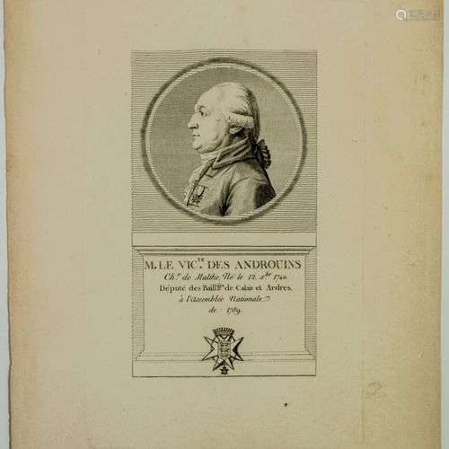 PAS-DE-CALAIS. Le Vicomte François-Joseph Des ANDROUINS (ou ...