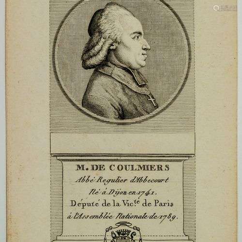 François SIMONNET De COULMIERS Abbé, Député de la Vicomté de...