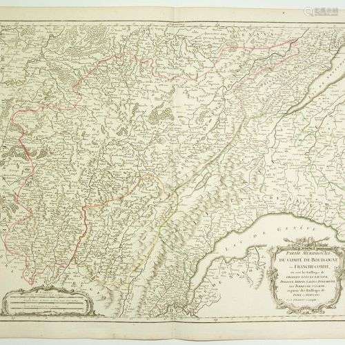 Carte XVIIIe : « Partie méridionale du COMTÉ DE BOURGOGNE ou...