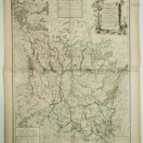 LORRAINE 1790. Grande « Carte de la LORRAINE, du BARROIS, et...