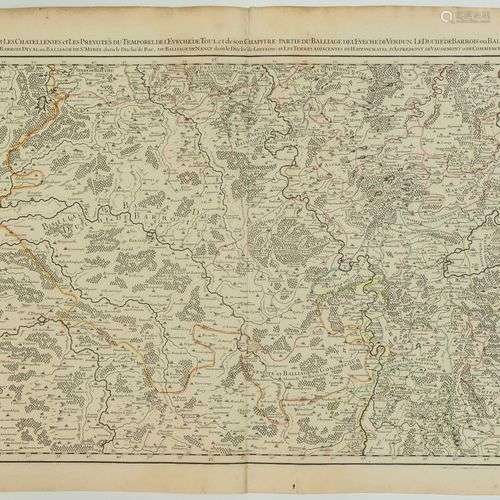 MOSELLE. LORRAINE. Carte vers 1705 : « LE TOULOIS où sont le...