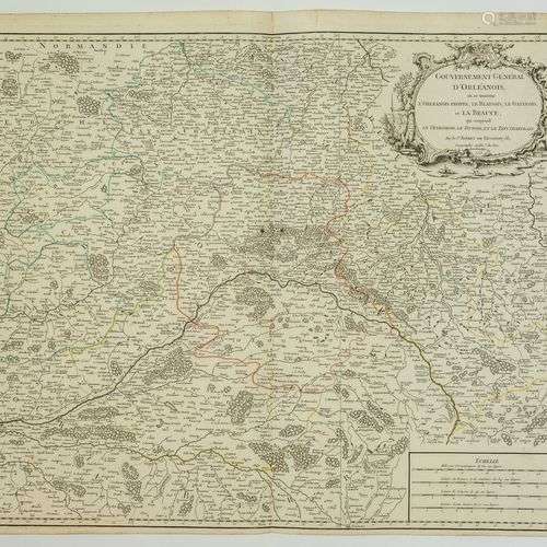 ORLÉANAIS, LA BEAUCE. Carte de 1753 : « Gouvernement général...