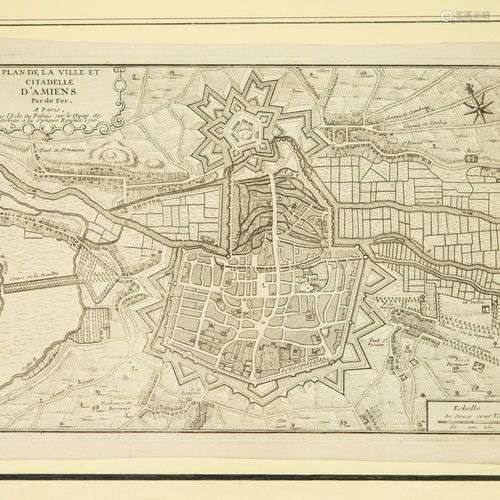 SOMME. 1716. « Plan de la Ville d’AMIENS par Nicolas de FER....