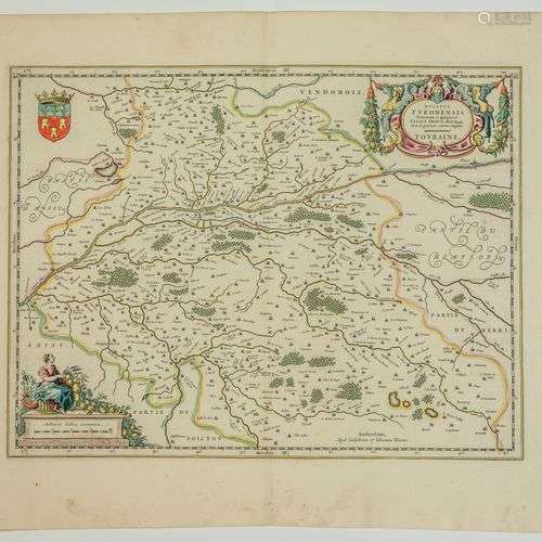 LA TOURAINE. INDRE ET LOIRE. Carte XVIIe de la TOURAINE « Du...