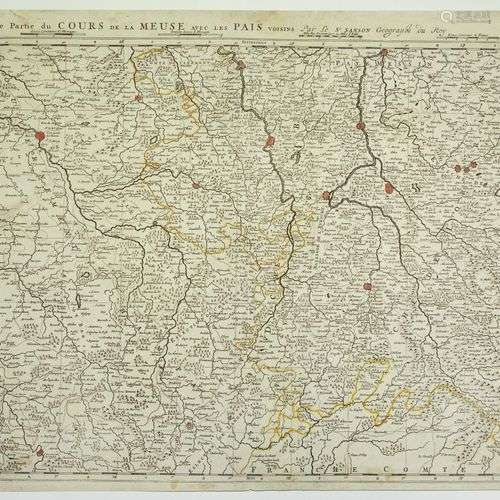 Carte fin XVIIe « Troisième partie du cours de LA MEUSE avec...