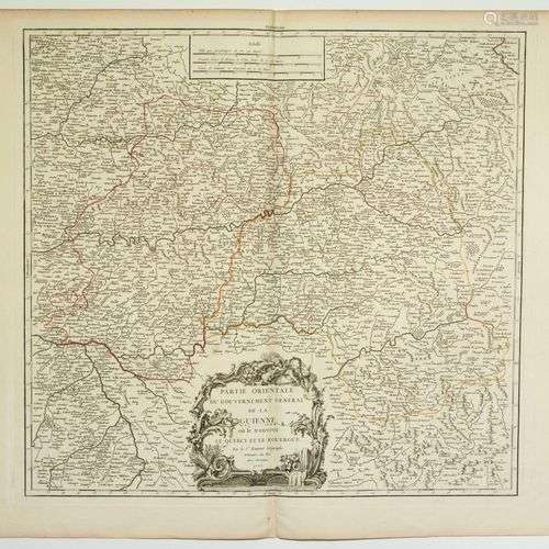 QUERCY, ROUERGUE. Carte de 1753 : « Partie orientale du Gouv...