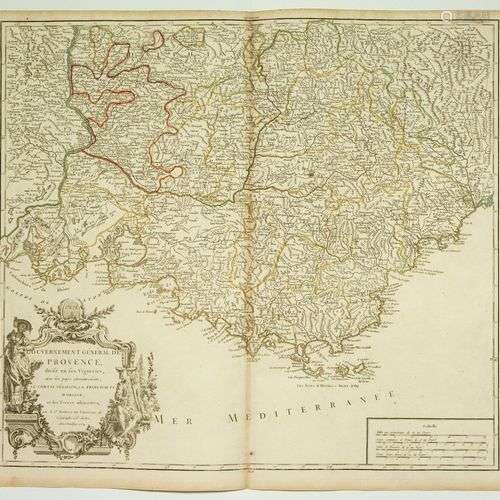 PROVENCE & COMTAT VÉNAISSIN. Carte de 1754 : « Gouvernement ...