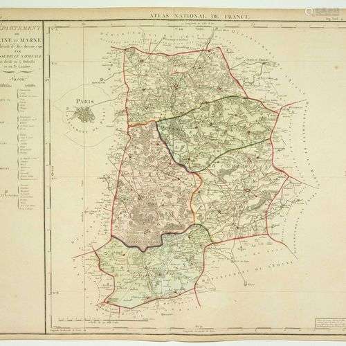 Carte du « Département de SEINE ET MARNE », décrété le 30 Ja...