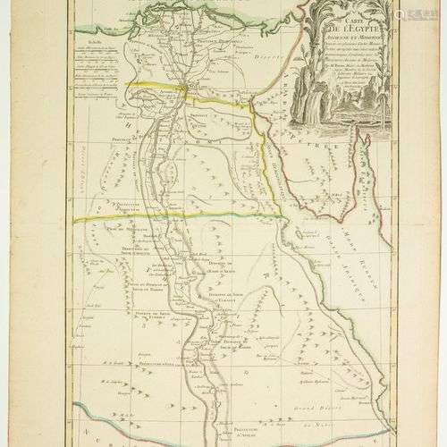 Carte de 1762 de l’ÉGYPTE : « Carte de l’Égypte ancienne et ...