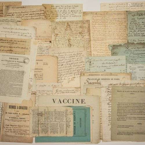 MÉDECINE, PHARMACIE. Collection de 45 Documents manuscrits X...