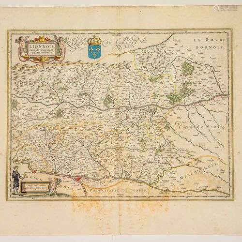 Carte XVIIIe du LYONNAIS, FOREST, BEAUJOLAIS ET MÂCONNAIS : ...