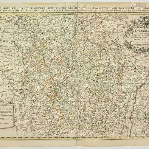 Carte de 1696 : « LA LORRAINE, sous le nom de laquelle, sont...